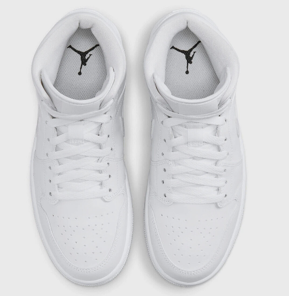 Air Jordan 1 Mid "Triple White" 554724-136