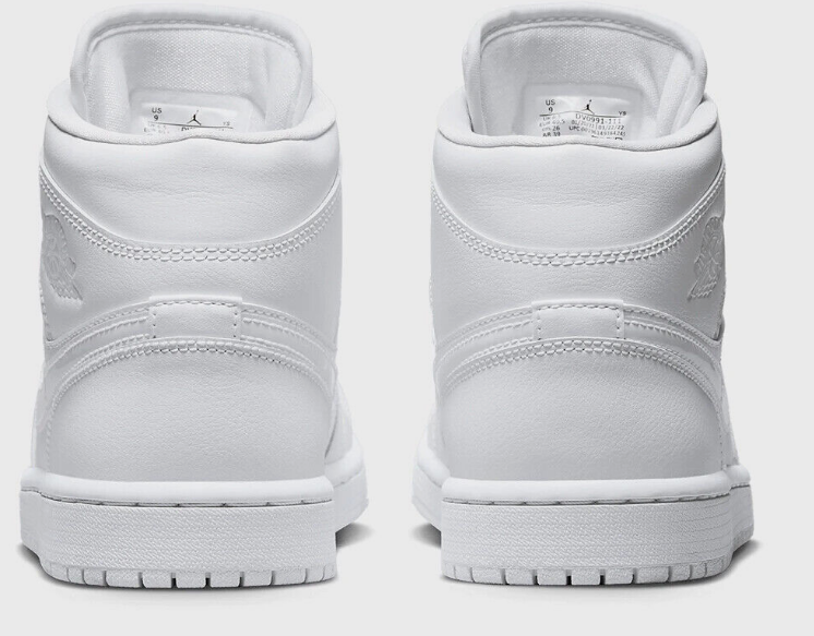 Air Jordan 1 Mid "Triple White" 554724-136